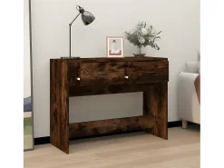 Mesa consola madera contrachapada roble ahumado 100x39x75 cm ES363725