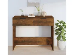 Mesa consola madera contrachapada roble ahumado 90x36x75 cm