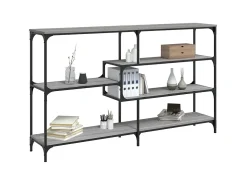 Mesa consola madera contrachapada gris Sonoma 160x32x95 cm ES277651