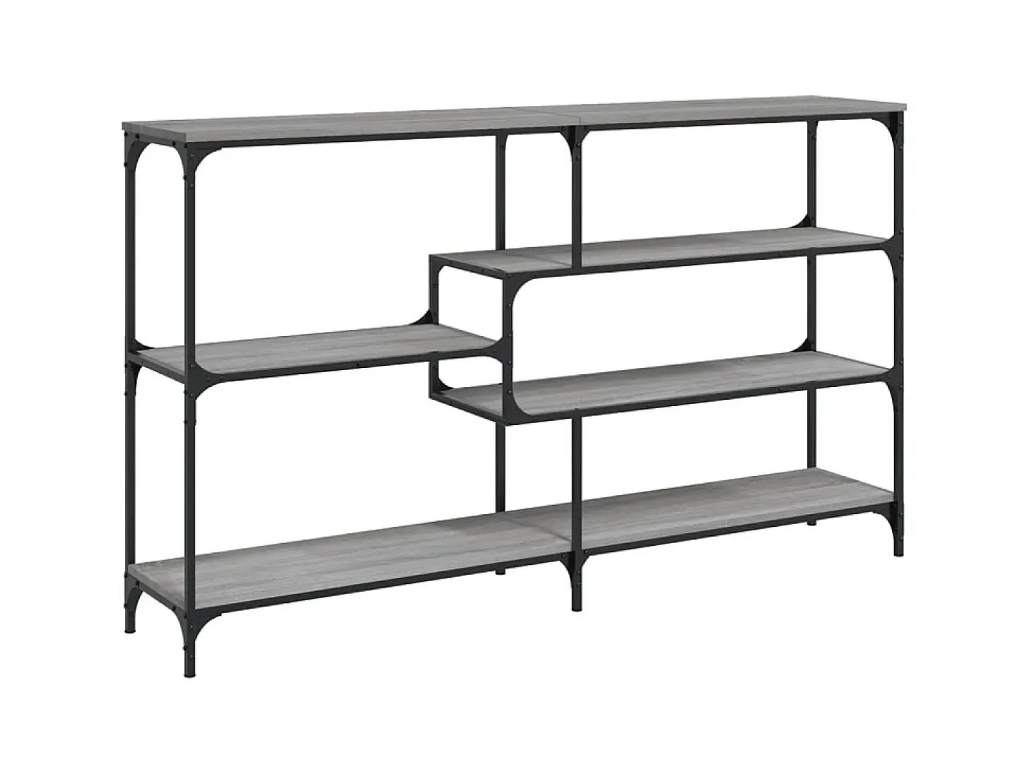 Mesa consola madera contrachapada gris Sonoma 160x32x95 cm ES277651