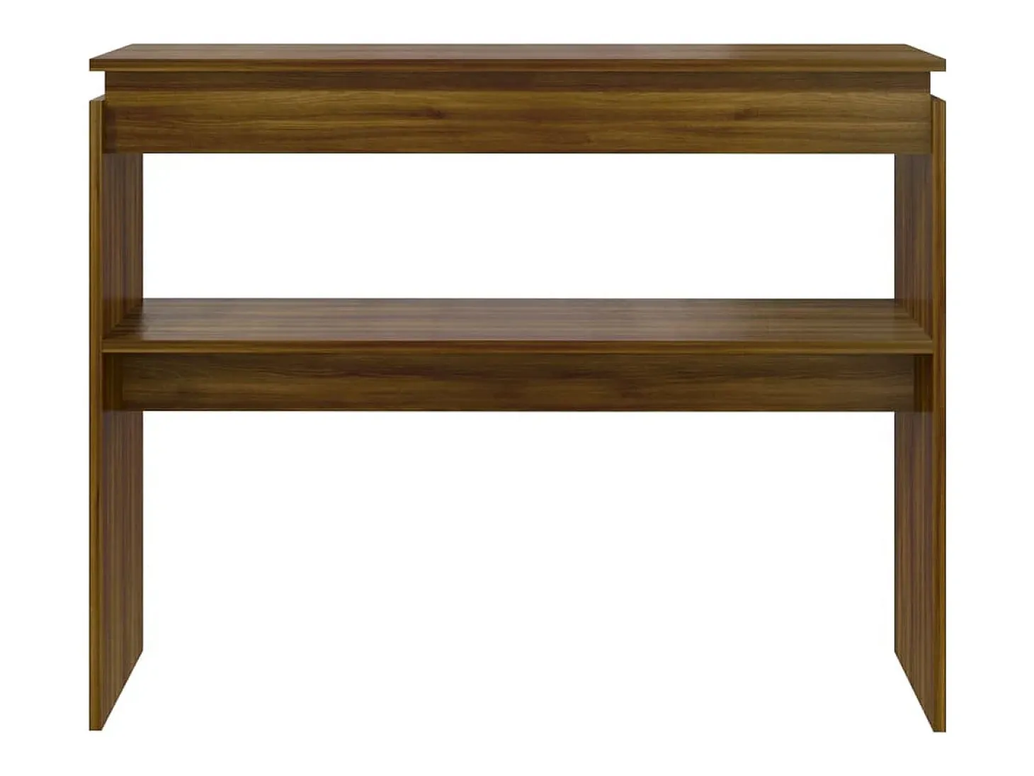 Mesa consola madera contrachapada roble marrón 102x30x80 cm
