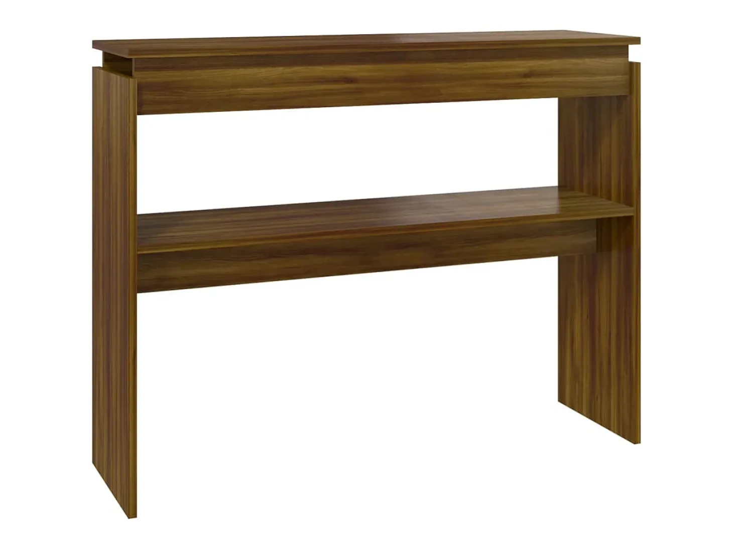Mesa consola madera contrachapada roble marrón 102x30x80 cm