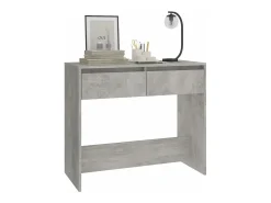 Mesa consola madera contrachapada gris hormigón 89x41x76,5 cm ES123867