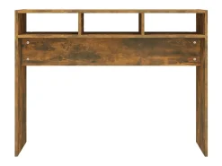 Mesa consola madera contrachapada roble ahumado 105x30x80 cm