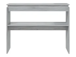 Mesa consola madera contrachapada gris Sonoma 102x30x80 cm