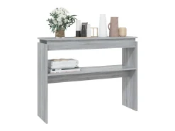 Mesa consola madera contrachapada gris Sonoma 102x30x80 cm