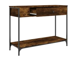 Mesa consola madera contrachapada roble ahumado 100x34,5x75 cm ES453962