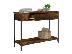 Mesa consola madera contrachapada roble ahumado 100x34,5x75 cm ES453962