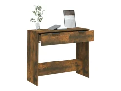 Mesa consola madera contrachapada roble ahumado 90x36x75 cm ES416054