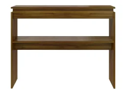 Mesa consola madera contrachapada roble marrón 102x30x80 cm ES293279