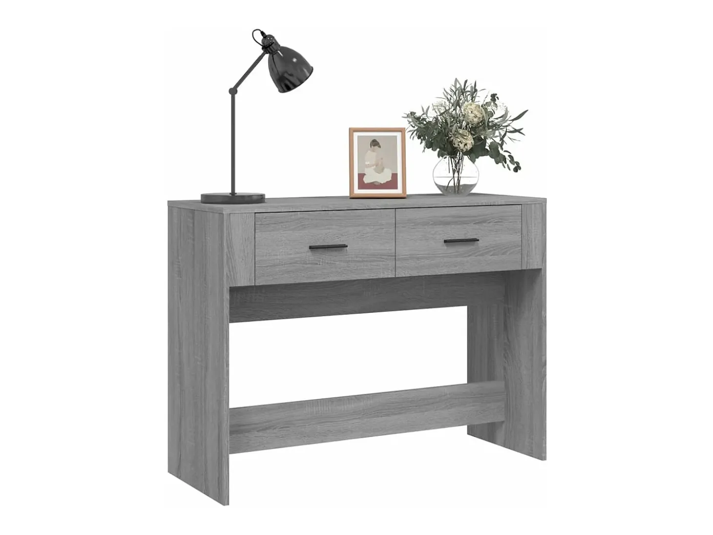 Mesa consola madera contrachapada gris Sonoma 100x39x75 cm ES598685