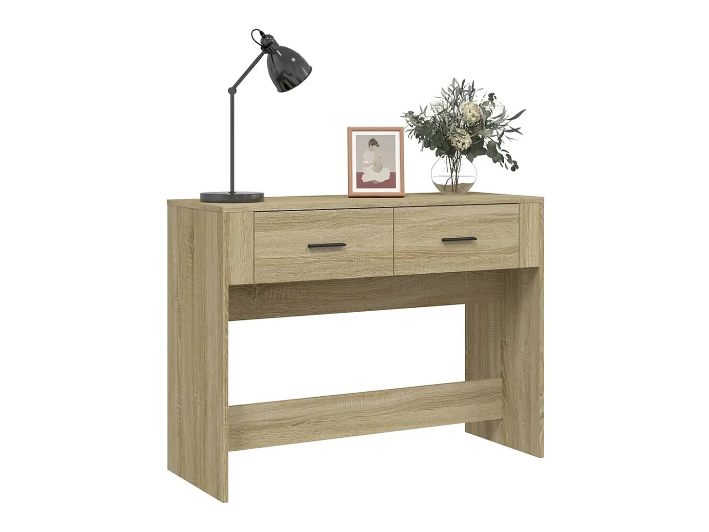 Mesa consola madera contrachapada roble Sonoma 100x39x75 cm ES422612