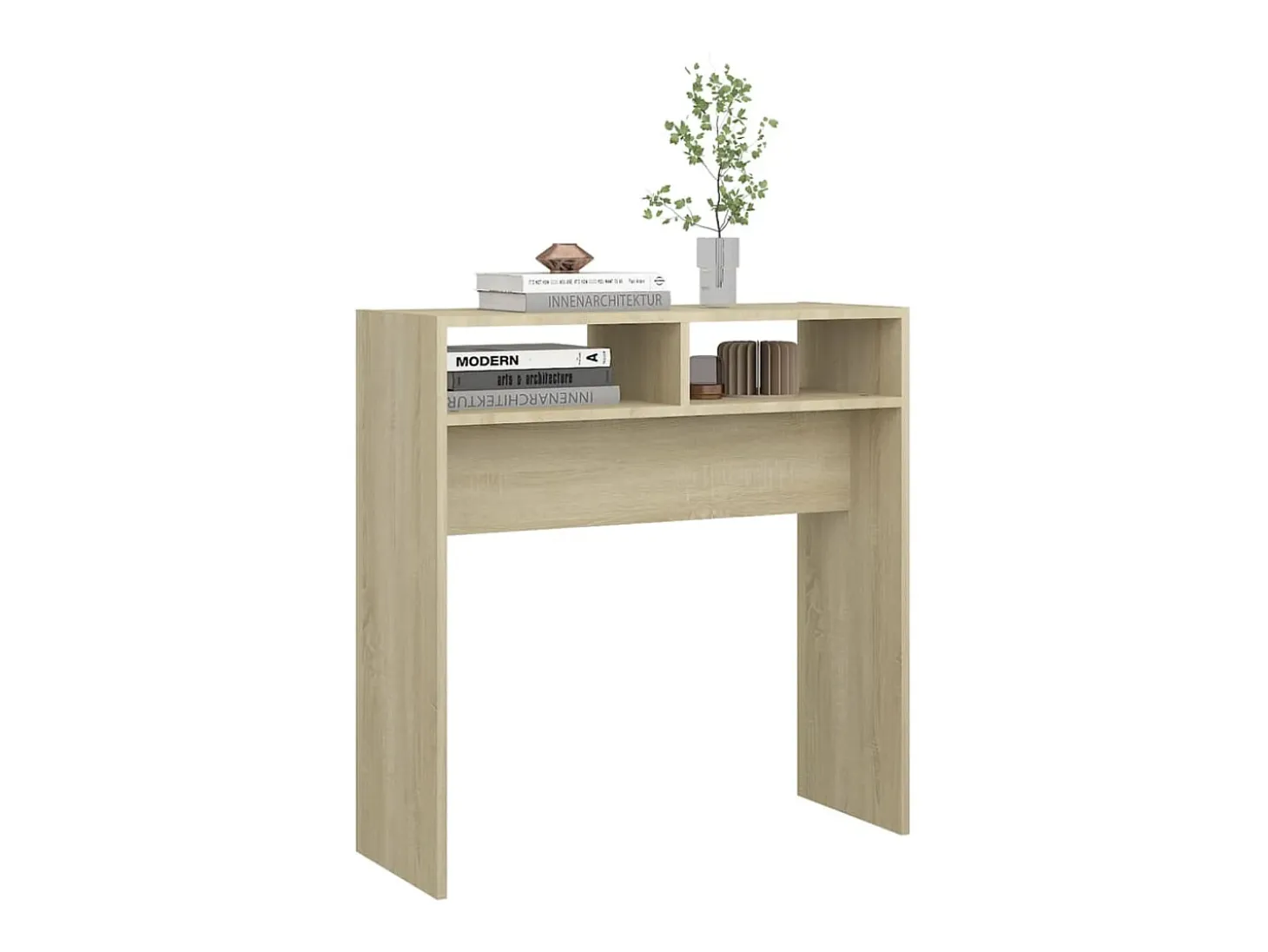Mesa consola madera contrachapada roble Sonoma 78x30x80 cm