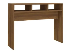 Mesa consola madera contrachapada roble marrón 105x30x80 cm