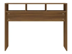 Mesa consola madera contrachapada roble marrón 105x30x80 cm