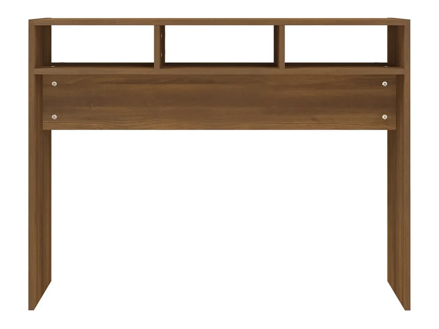 Mesa consola madera contrachapada roble marrón 105x30x80 cm