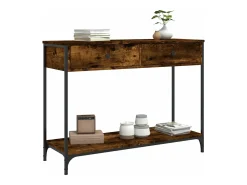 Mesa consola madera contrachapada roble ahumado 100x34,5x75 cm