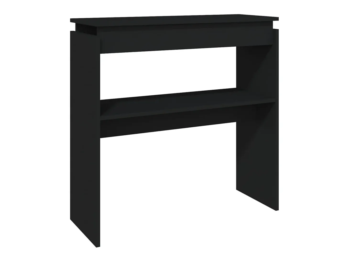 Mesa consola madera contrachapada negro 80x30x80 cm ES778191