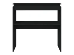 Mesa consola madera contrachapada negro 80x30x80 cm ES778191