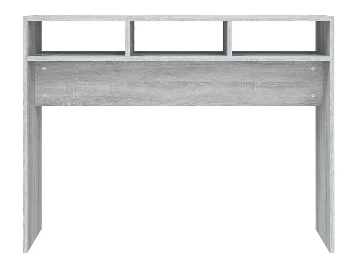 Mesa consola madera contrachapada gris Sonoma 105x30x80 cm