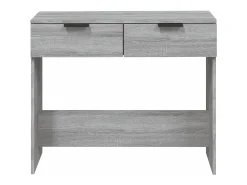 Mesa consola madera contrachapada gris Sonoma 90x36x75 cm