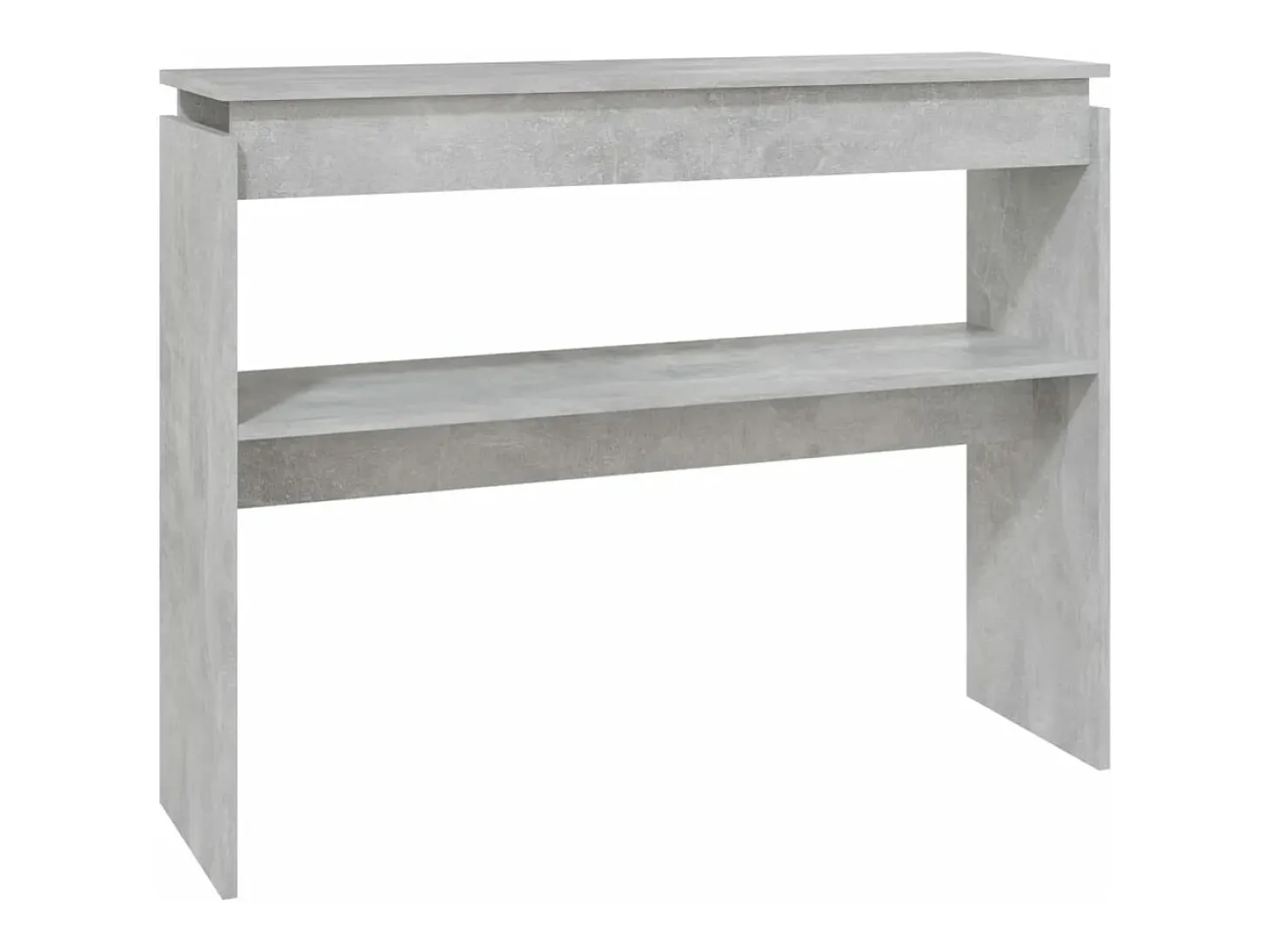 Mesa consola madera contrachapada gris hormigón 102x30x80 cm
