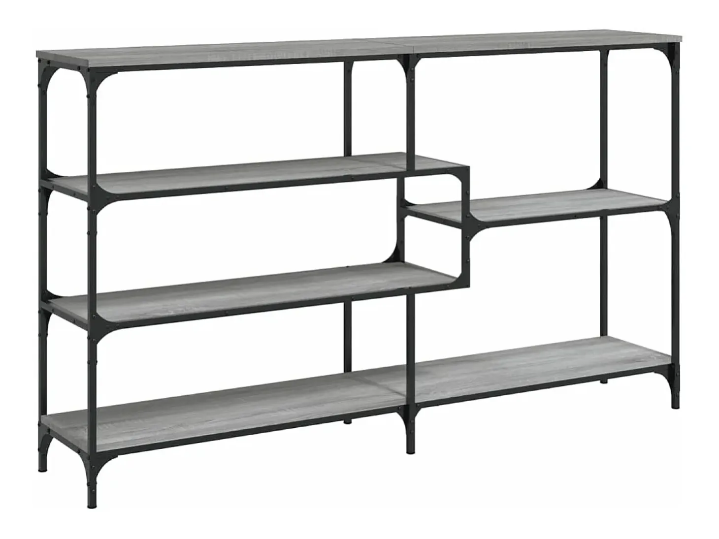 Mesa consola madera contrachapada gris Sonoma 160x32x95 cm