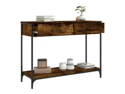 Mesa consola madera contrachapada roble ahumado 100x34,5x75 cm ES992857