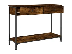 Mesa consola madera contrachapada roble ahumado 100x34,5x75 cm ES992857