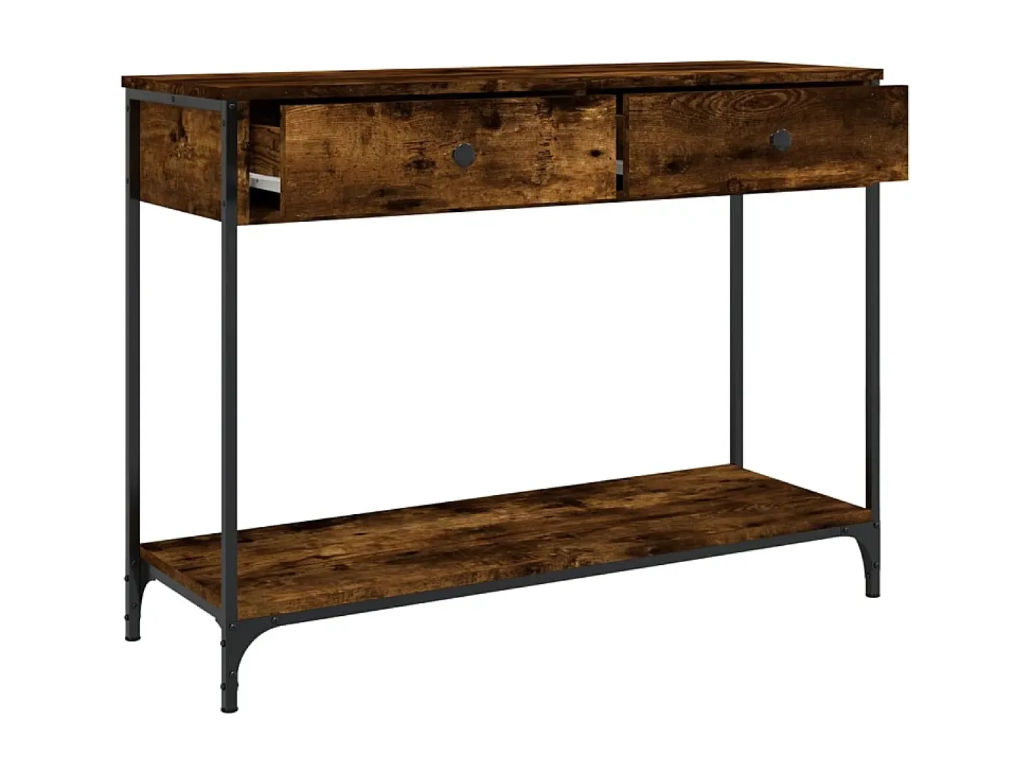 Mesa consola madera contrachapada roble ahumado 100x34,5x75 cm ES992857