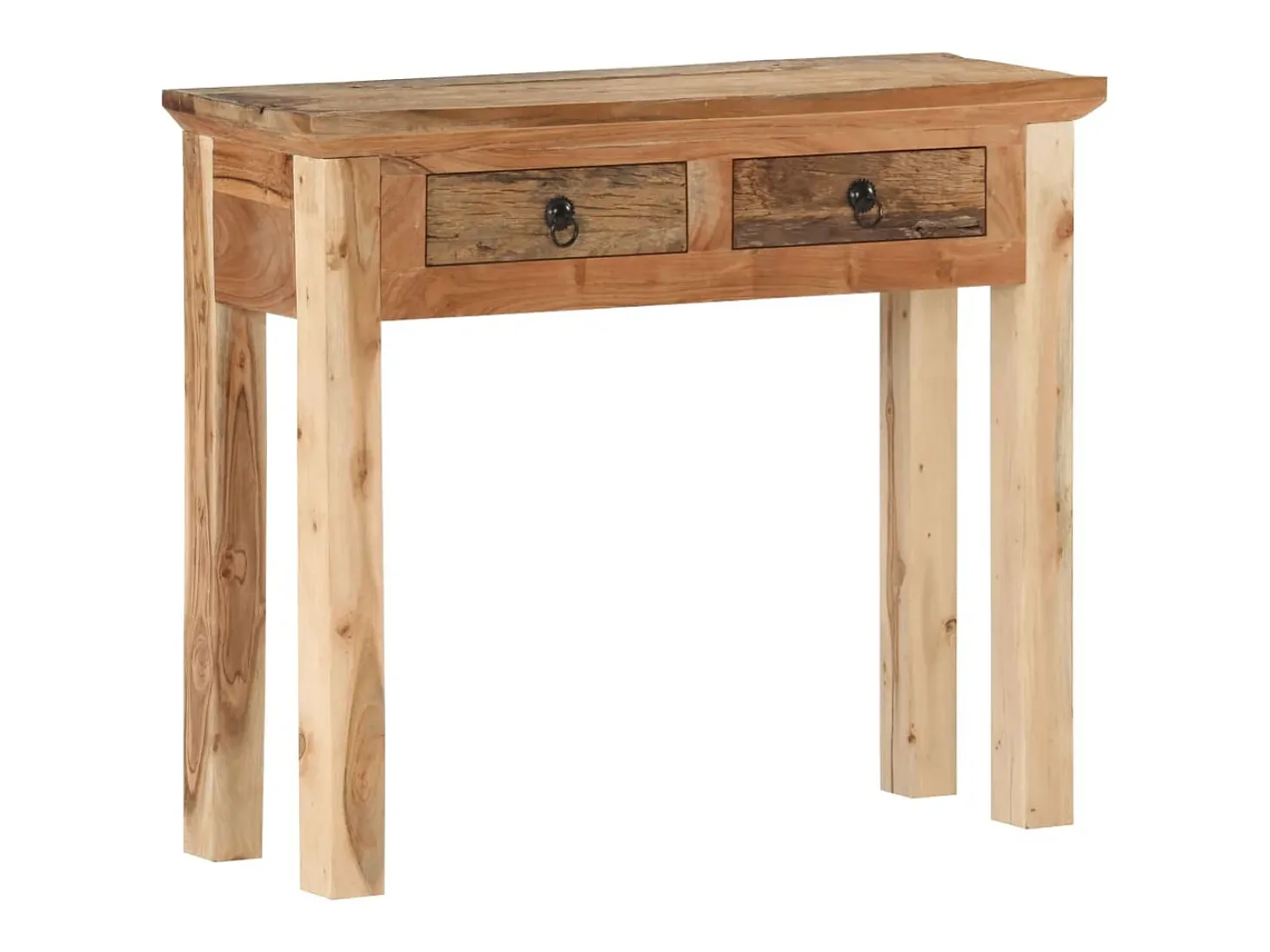 Mesa consola madera de acacia y madera reciclada 90,5x30x75cm