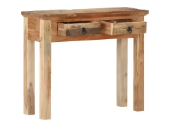 Mesa consola madera de acacia y madera reciclada 90,5x30x75cm ES122030