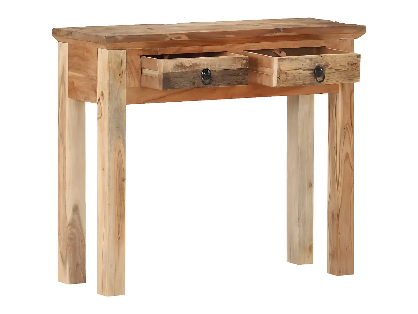 Mesa consola madera de acacia y madera reciclada 90,5x30x75cm