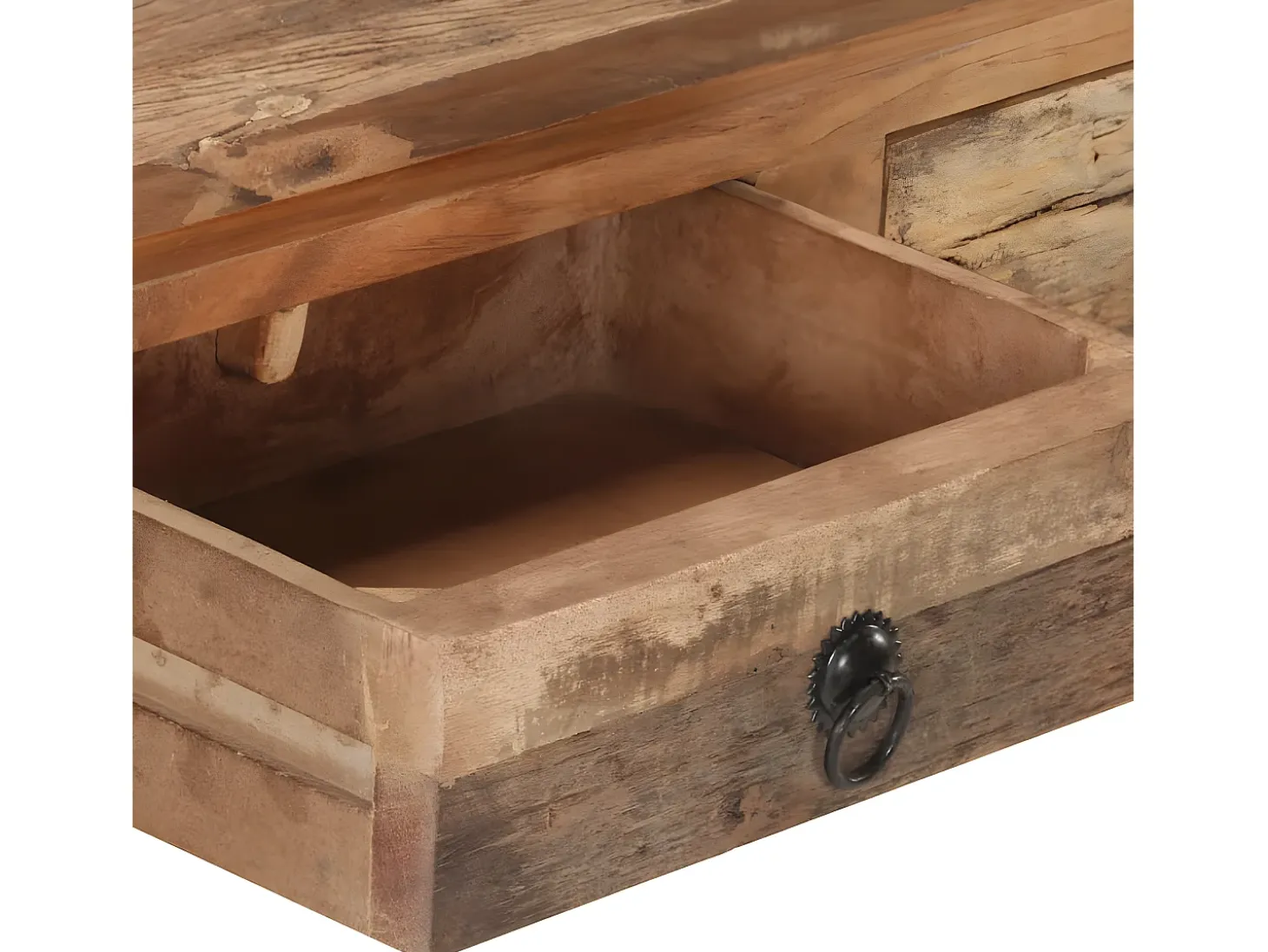 Mesa consola madera de acacia y madera reciclada 90,5x30x75cm