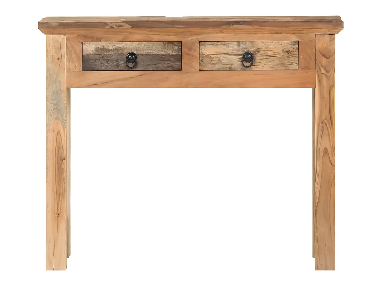 Mesa consola madera de acacia y madera reciclada 90,5x30x75cm