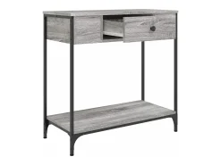 Mesa consola madera de ingeniería gris Sonoma 75x34,5x75 cm