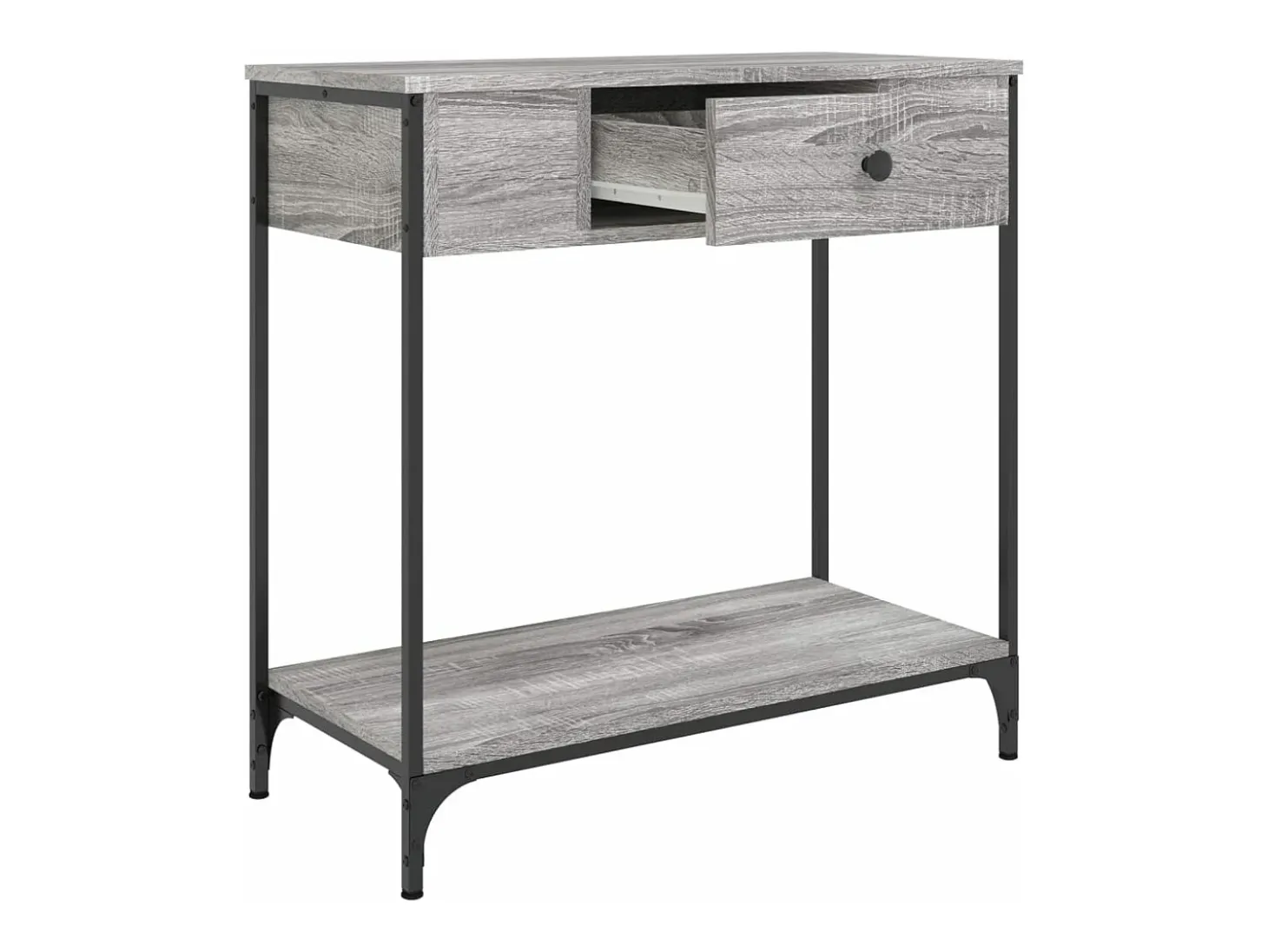 Mesa consola madera de ingeniería gris Sonoma 75x34,5x75 cm
