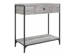 Mesa consola madera de ingeniería gris Sonoma 75x34,5x75 cm