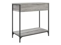 Mesa consola madera de ingeniería gris Sonoma 75x34,5x75 cm