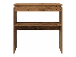 Mesa consola madera de ingeniería envejecida 80x30x80 cm
