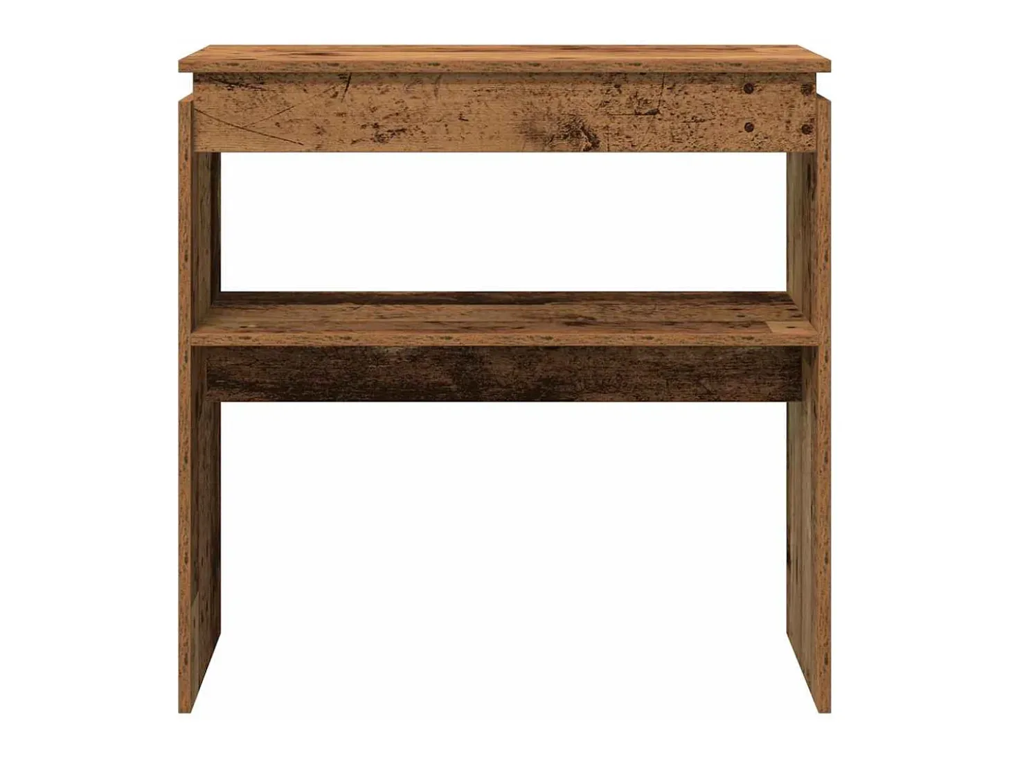 Mesa consola madera de ingeniería envejecida 80x30x80 cm