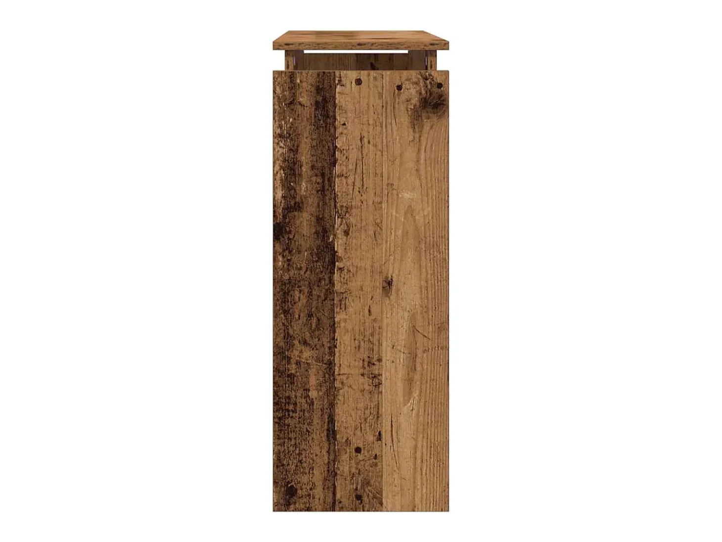 Mesa consola madera de ingeniería envejecida 80x30x80 cm