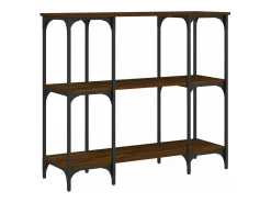 Mesa consola madera de ingeniería marrón roble 102x35x90 cm