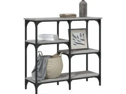 Mesa consola madera de ingeniería gris Sonoma 80x29x75 cm ES994612