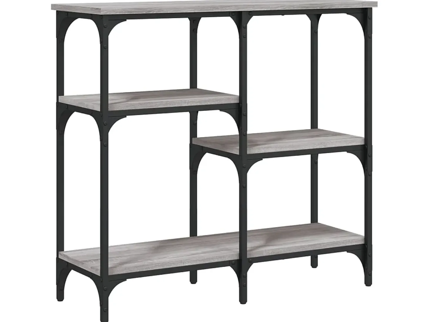 Mesa consola madera de ingeniería gris Sonoma 80x29x75 cm ES994612