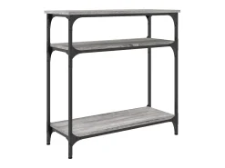 Mesa consola madera de ingeniería gris Sonoma 75x29x75 cm