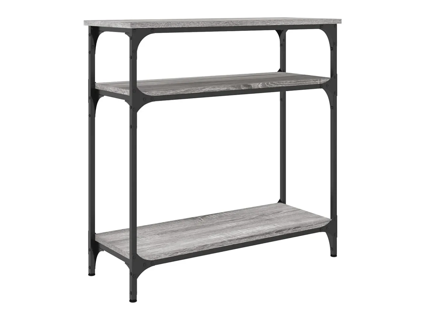 Mesa consola madera de ingeniería gris Sonoma 75x29x75 cm