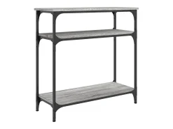 Mesa consola madera de ingeniería gris Sonoma 75x29x75 cm