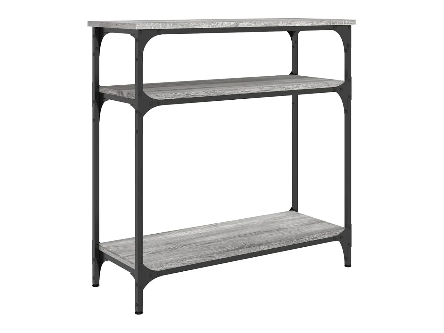 Mesa consola madera de ingeniería gris Sonoma 75x29x75 cm