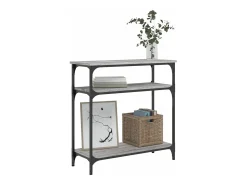 Mesa consola madera de ingeniería gris Sonoma 75x29x75 cm